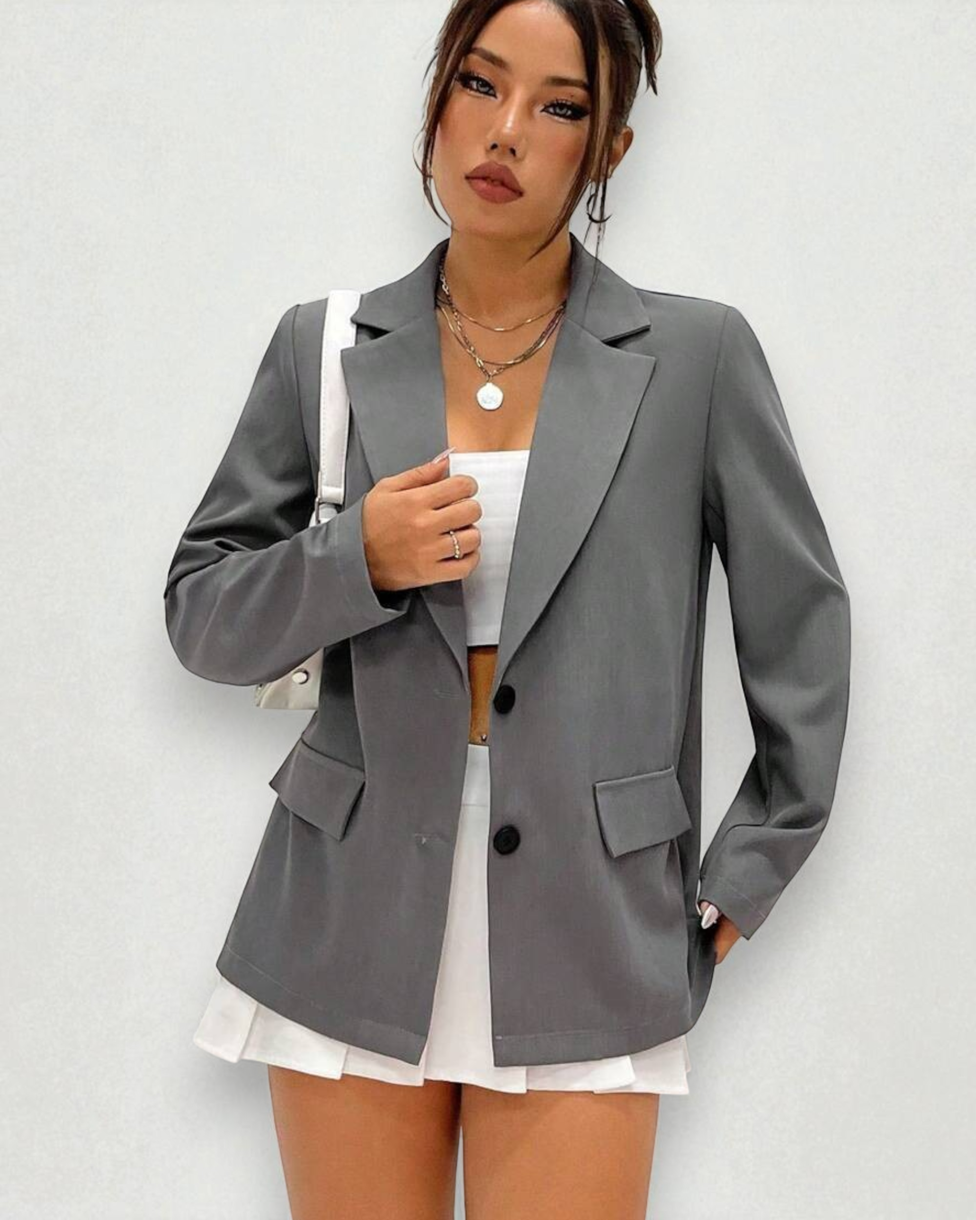 Liora™ | Flirla Tailored Collar Blazer
